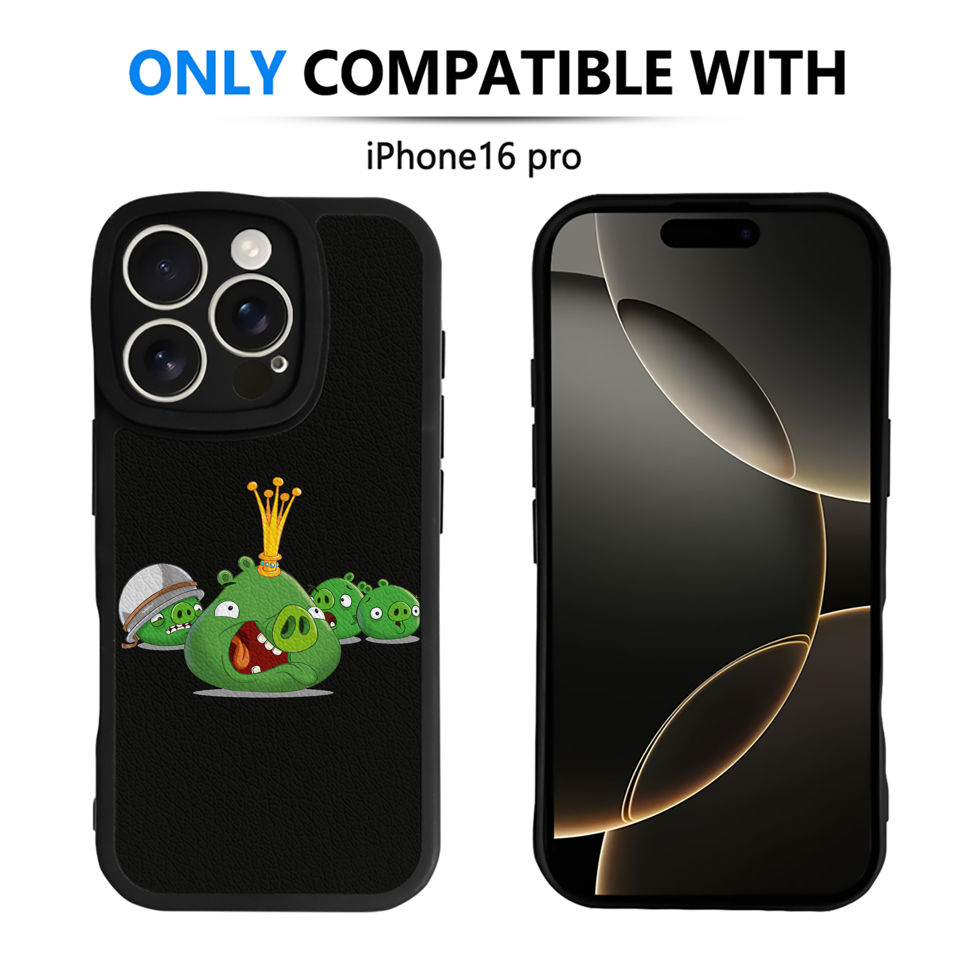 （画像用） Angry Birds アングリーバード 【iPhone 16シリーズ対応】シリコンスマホケース（レザー調） 材質：シリコン